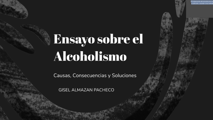 Titulos Para Ensayos Sobre El Alcoholismo
