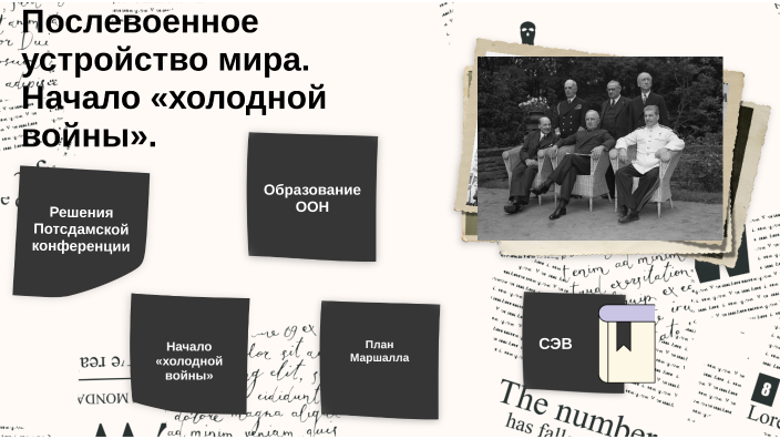 Послевоенное устройство мира начало холодной войны презентация