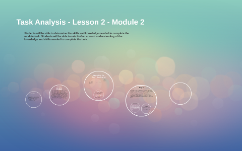 Task Analysis - Lesson 2 - Module 2 by Megan Reed on Prezi