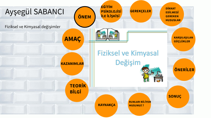 Fiziksel Ve Kimyasal Değişimler By AYŞEGÜL SABANCI On Prezi