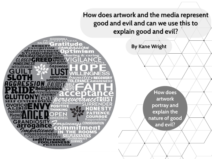 How does artwork and the media represent good and evil and can we use
