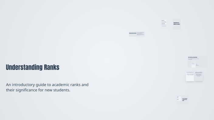 Learn Ranks Understanding Ranks: A Guide for Freshmen by luis perez on Prezi