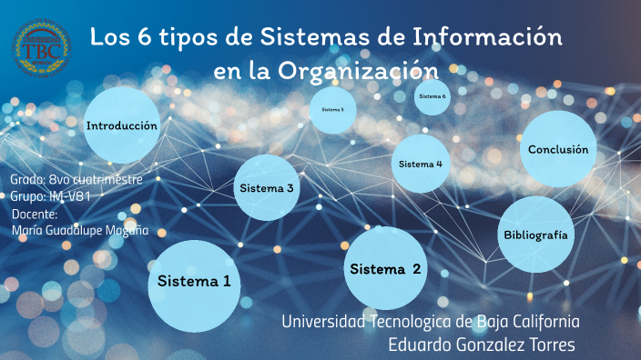 Los 6 tipos de Sistemas de Información en la Organización by Lalo