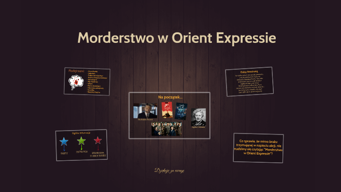 Morderstwo W Orient Ekspresie Sprawdzian Gimnazjum prezi.com