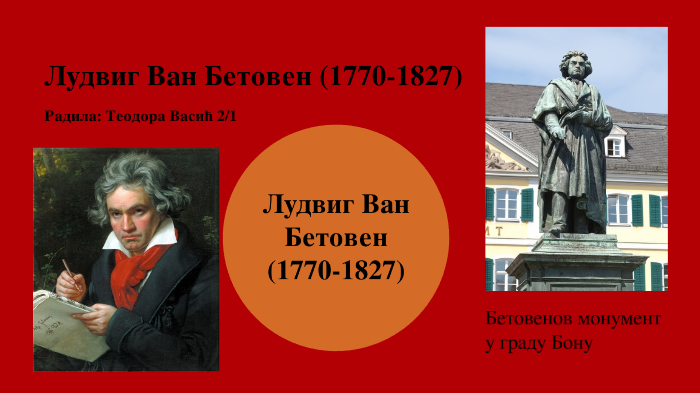 Лудвиг Ван Бетовен by Теодора Васић on Prezi