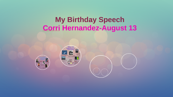 My Birthday Speech by corri hernandez on Prezi