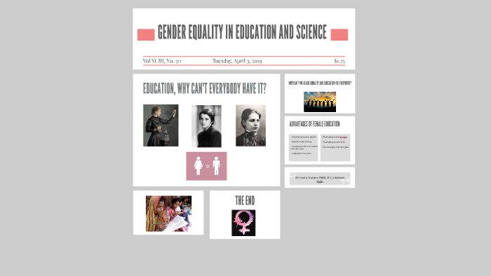 GENDER EQUALITY IN EDUCATION AND SCIENCE by on Prezi