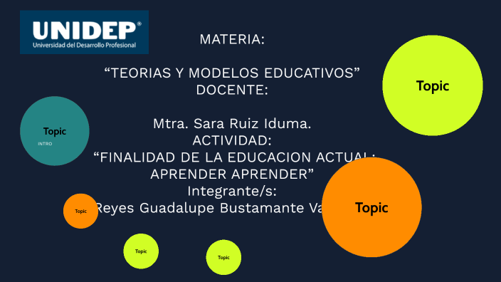 FINALIDAD DE LA EDUCACION ACTUAL: APRENDER A APRENDER by guadalupe ...