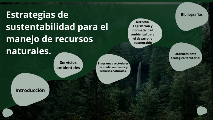 Estrategias de sustentabilidad para el manejo de recursos naturales by