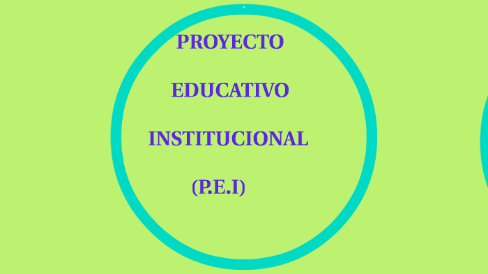 PROYECTO EDUCATIVO INSTITUCIONAL(P.E.I.) By Graciela Esteban