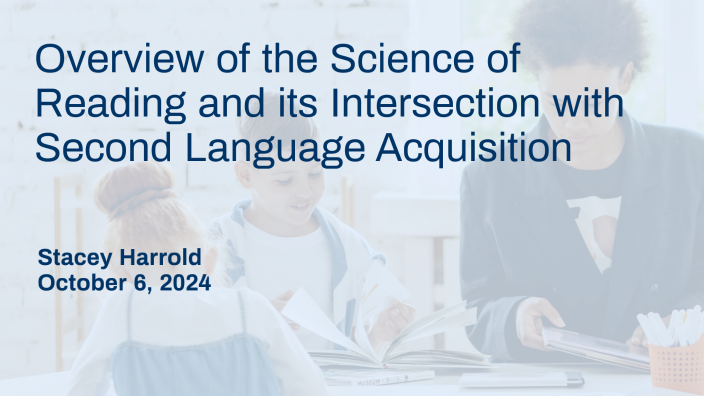 Overview of the Science of Reading and its Intersection with Second ...