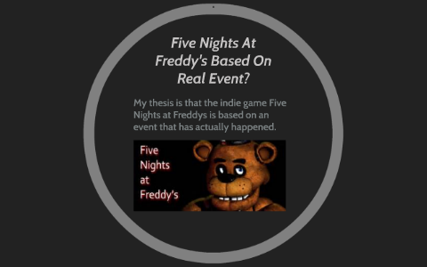 five nights at freddys real life story