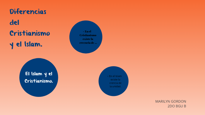 Diferencias del cristianismo y el Islam by Marilyn Gordón on Prezi