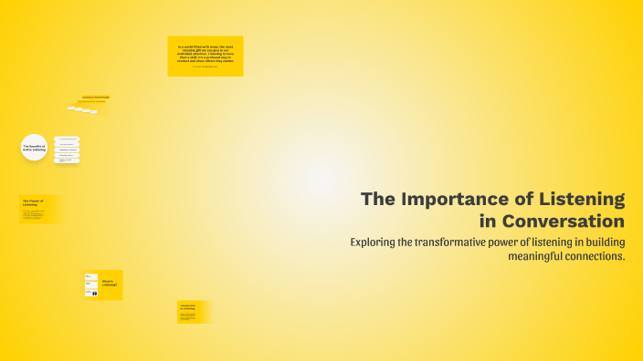 The Importance of Listening in Conversation by K62.FTU Bùi Minh Quang ...