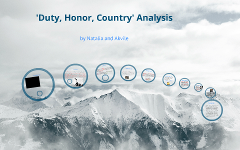 duty honor country speech analysis