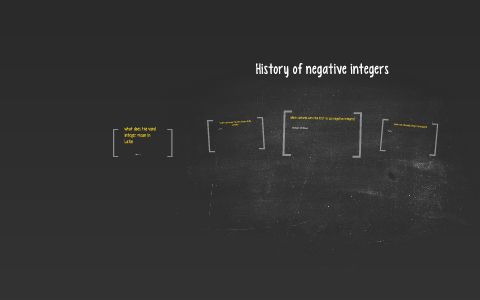 History of negative integers by kody nelson on Prezi
