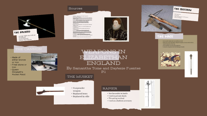 Weapons In Elizabethan England by Samantha Tome on Prezi