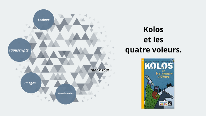 Kolos Et Les Quatre Voleurs Page De Garde