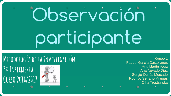 Observación participante by olga tros