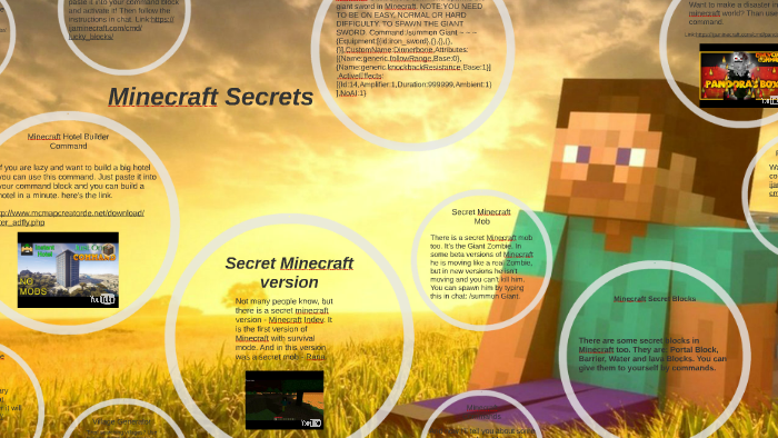 Minecraft Secrets By Artiom Oleynik On Prezi Next