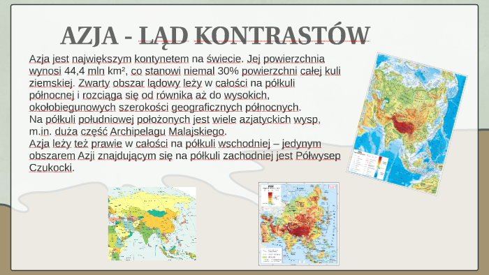 Sprawdzian Z Geografii Azja Kontynent Kontrastów