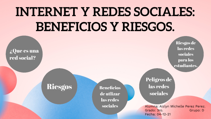 INTERNET Y REDES SOCIALES: BENFICIOS Y RIESGOS by Michelle Perez on Prezi