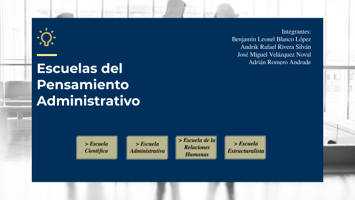 Escuelas Del Pensamiento Administrativo By Benjamin BLANCO On Prezi