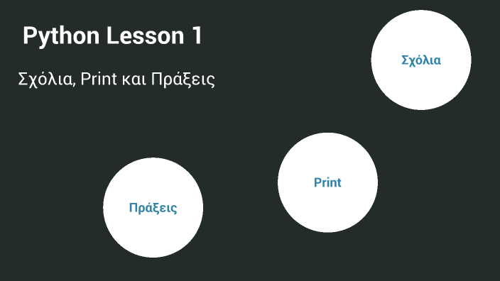 Python lesson 1 by Nikos Nikos on Prezi