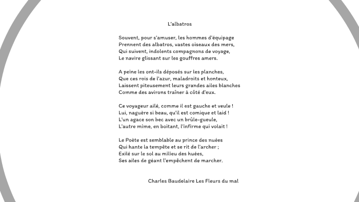 Lecture linéaire n°1 : L'Albatros by saintbarthprofesseurM.ROSSI ...