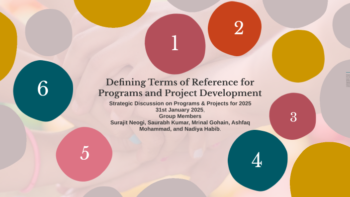 Defining Terms of Reference for Programs and Project Development by ...