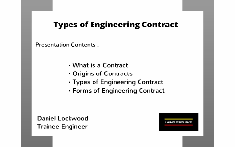 Types of Civil Engineering Contract by DANIEL LOCKWOOD on Prezi