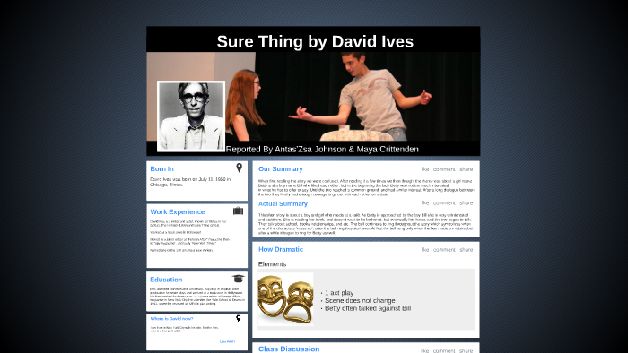 Sure Thing by David Ives by antaszsa johnson on Prezi
