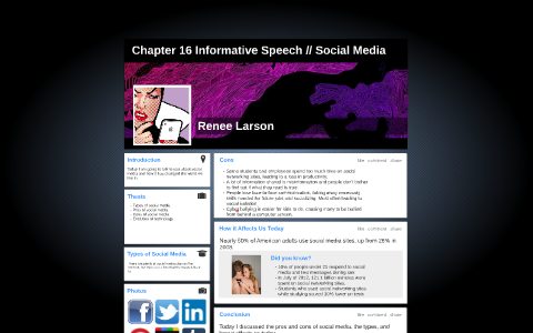 informative speech social media
