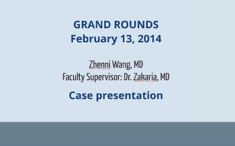 how to cite grand rounds presentation on cv