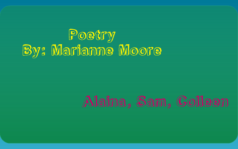 poetry by marianne moore summary
