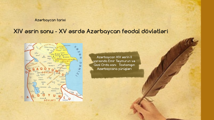 XIV əsrin sonu - XV əsrdə Azərbaycan feodal dövlətləri by Rubail Rubail ...