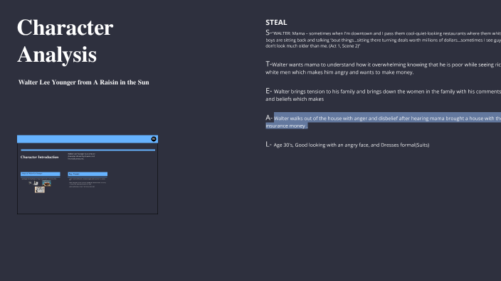 Character Analysis by Brandon Patino Garcia on Prezi