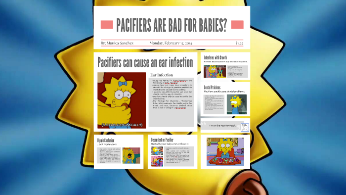 PACIFIERS. GOOD OR BAD? by Monica Sanchez on Prezi