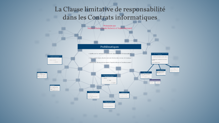 La Clause limitative de responsabilité dans les Contrats inf by Sophie