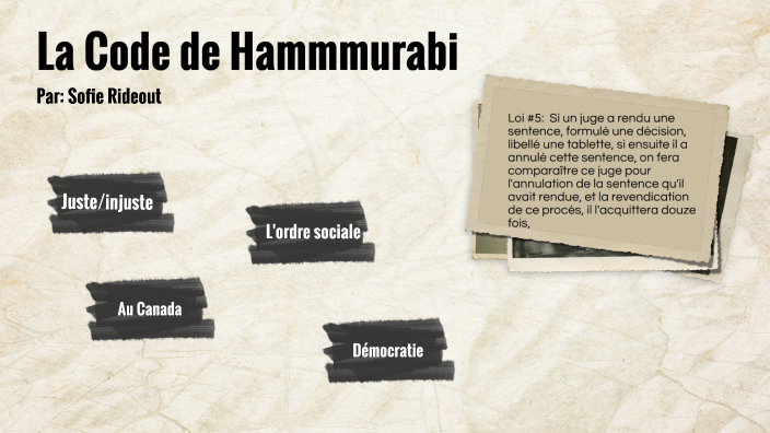 La Code de Hammurabi by Sofie Rideout on Prezi