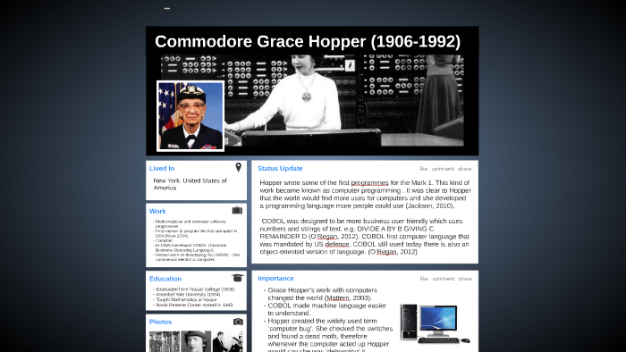 Commodore Grace Hopper by Erin Rice on Prezi