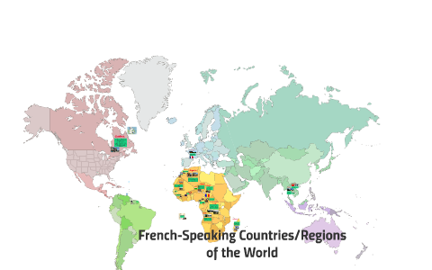 French Speaking Countries Map Labeled