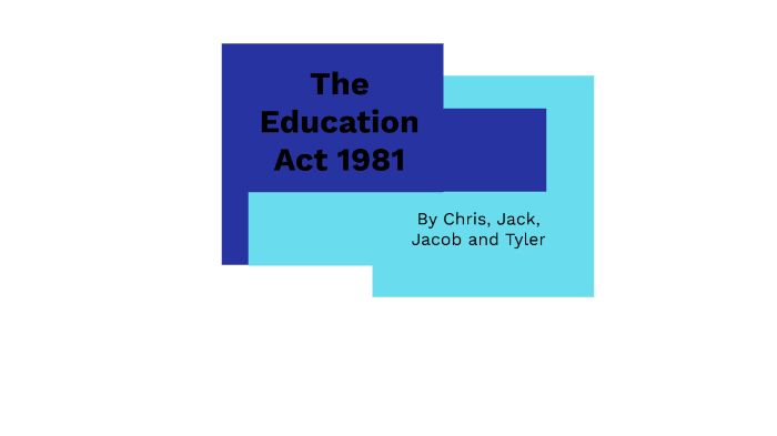 how do i reference the 1981 education act