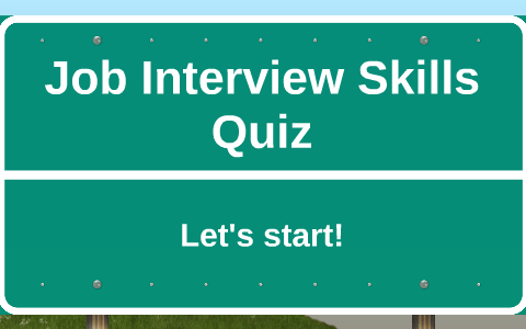 resumes portfolios and interview skills quiz