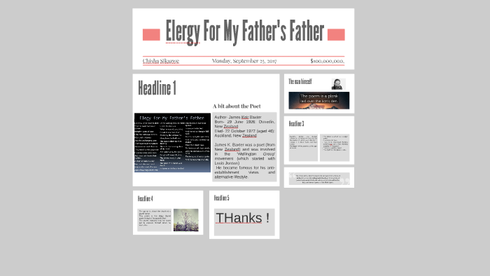 Elegy For My Father's Father By Chisha Sikazwe On Prezi