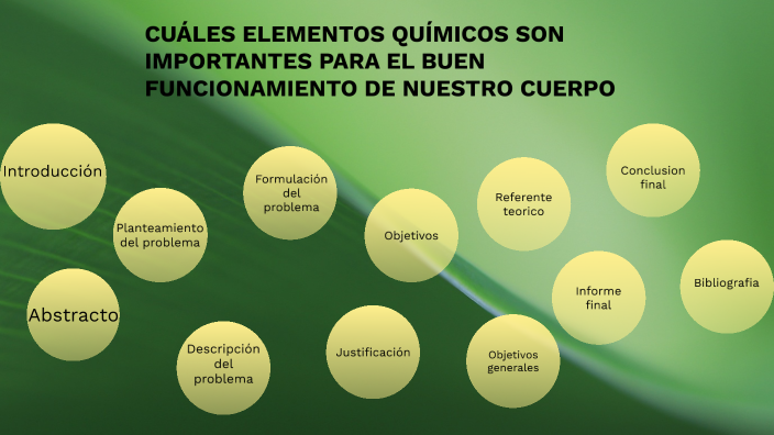 CUÁLES ELEMENTOS QUÍMICOS SON IMPORTANTES PARA EL BUEN FUNCIONAMIENTO