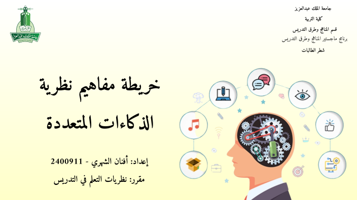 خريطة مفاهيم نظرية الذكاءات المتعددة by Afnan Fares on Prezi