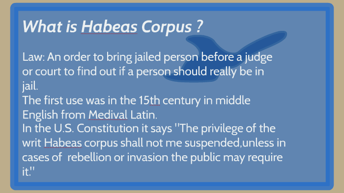 Habeas corpus meaning