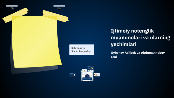 Ijtimoiy notenglik muammolari va ularning yechimlari by Islombek ...