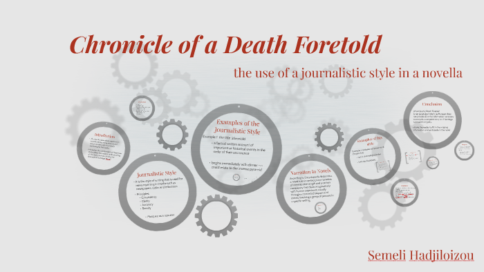 Chronicle of a Death Foretold by Semeli H.